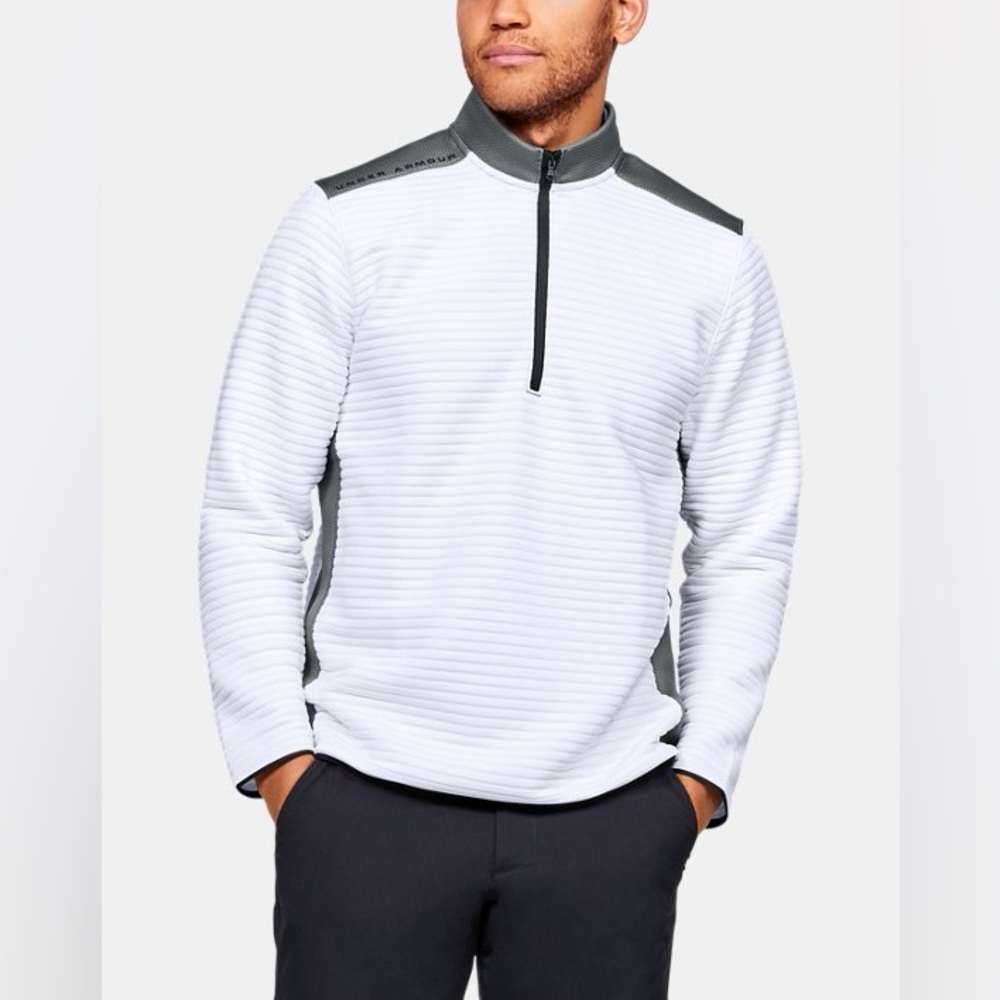 Men's UA Golf Storm Daytona ½ Zip - White - Size small